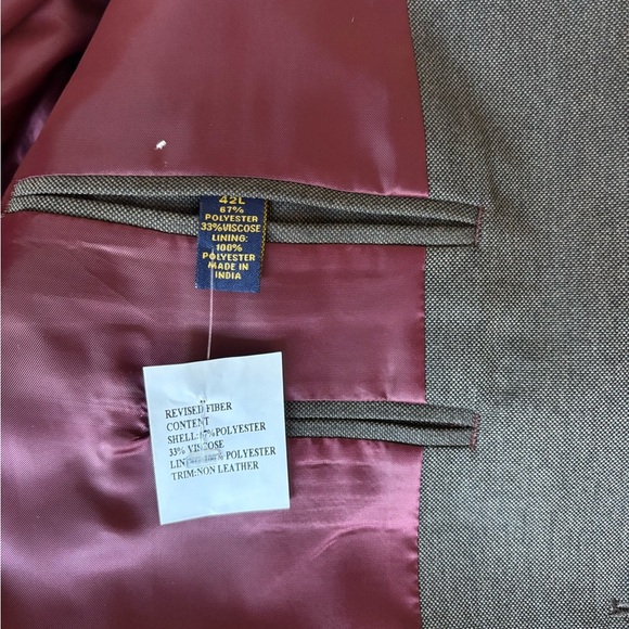 New Club Room Men's Classic-Fit Stretch Suit Blazer Jacket Size 42 L Brown - Picture 12 of 16